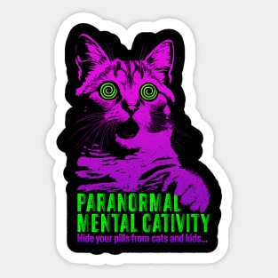 Paranormal Mental Cativity - Hypnotic Eyes Feline Fun aparel Sticker